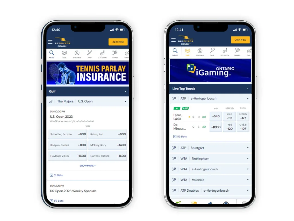 BetRivers sportsbook mobile screenshot