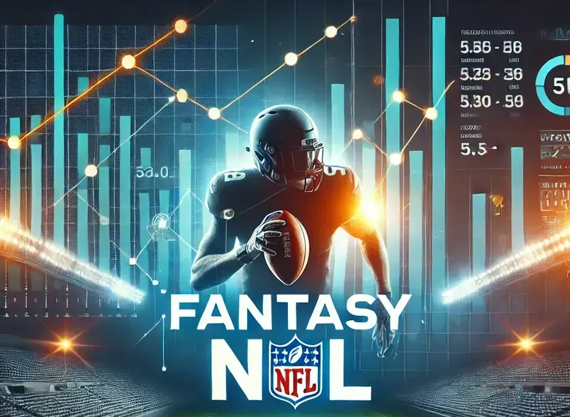 Can You Pick Up Players Before the Game in Fantasy NFL? A football field under stadium lights with a silhouette of a player and analytics graphics.
