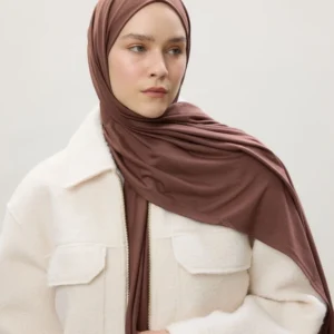 JERSEY HIJAB RED BROWN
